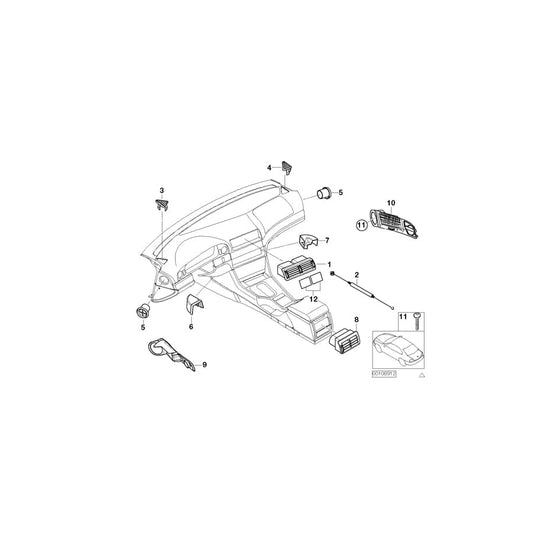 Genuine BMW 64228198976 E39 Covering Defroster Nozzle Right DUNKELBEIGE (Inc. 530i, M5 & 540i) | ML Performance UK Car Parts