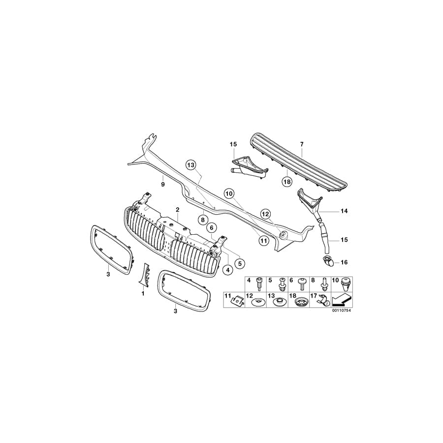 Genuine BMW 51717019001 RR1 E67 E65 Bracket, Water Drain Hose (Inc. 740d, 730Li & 735i) | ML Performance UK Car Parts