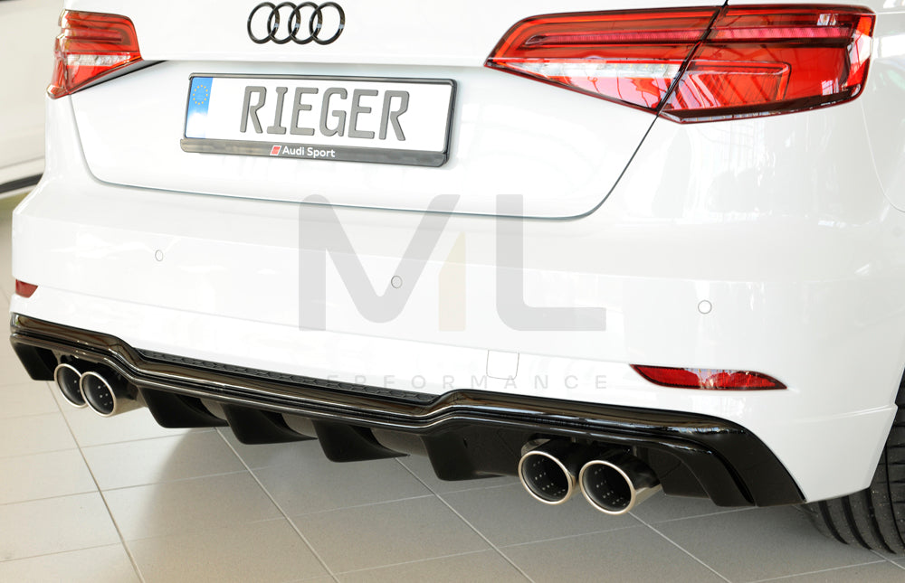 Rieger 00088182 Audi 8V A3 Rear Diffuser 2 | ML Performance UK Car Parts