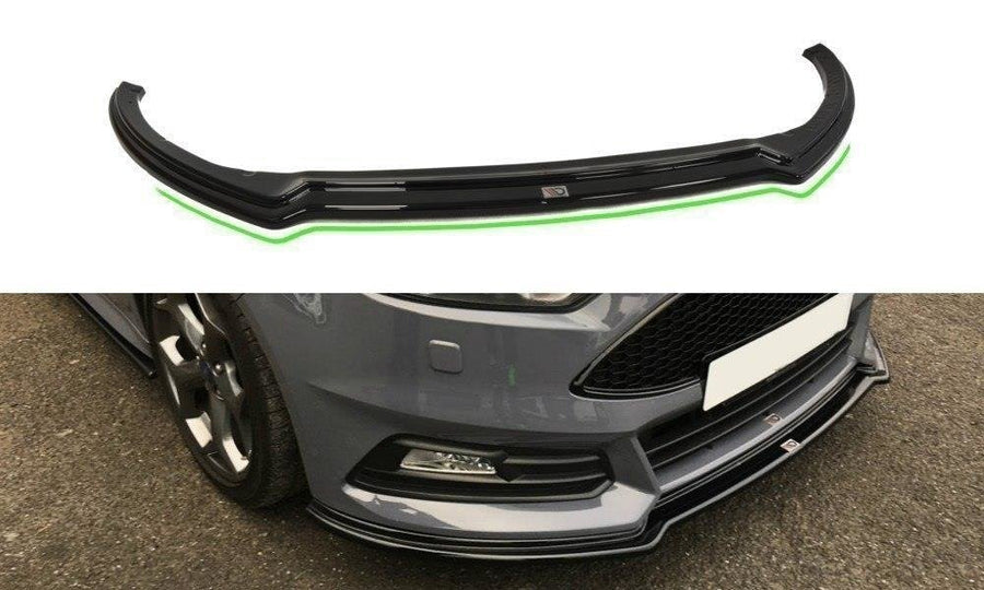Maxton Design FO-FO-3F-ST-FD3T Front Splitter V.3 Ford Focus ST MK3 (Facelift) | ML Performance UK Car Parts