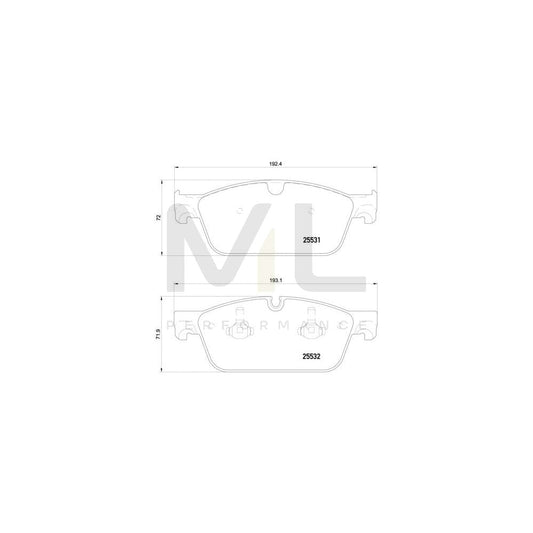 Brembo P 50 112 Brake Pad Set Prepared For Wear Indicator | ML Performance Car Parts