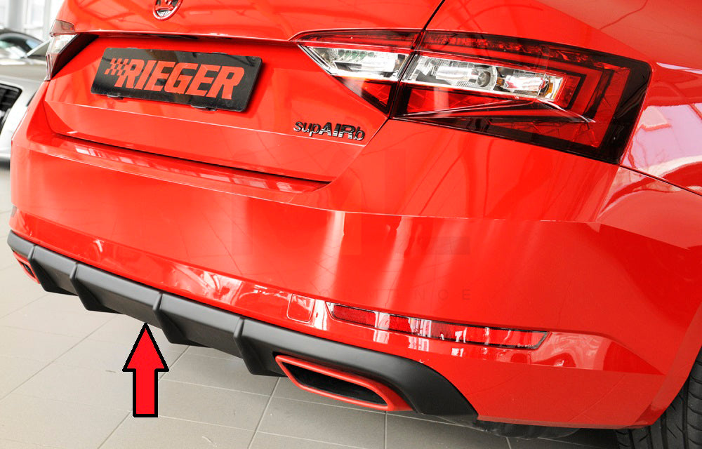 Rieger 00079044 Skoda 3T 3V Superb III Rear Diffuser 1 | ML Performance UK Car Parts