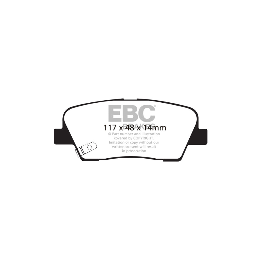 EBC DP21806 Hyundai Kia Greenstuff Rear Brake Pads 2 | ML Performance UK Car Parts