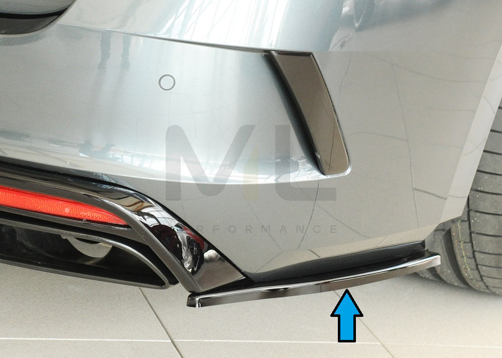 Rieger 00088257 Skoda NX Octavia RS Rear Side Splitter 1 | ML Performance UK Car Parts