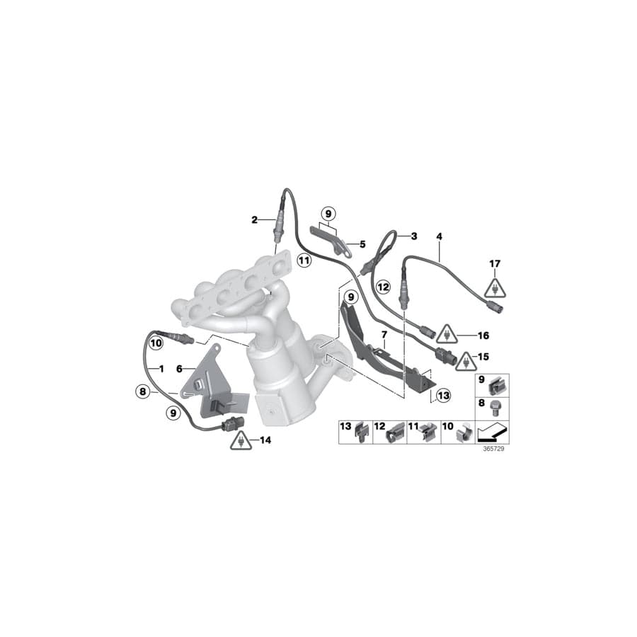 Genuine BMW 11787566156 E81 E87 E91 Bracket F Plug Oxygen Sensor (Inc. X1 18i, 320i & 318i) | ML Performance UK Car Parts