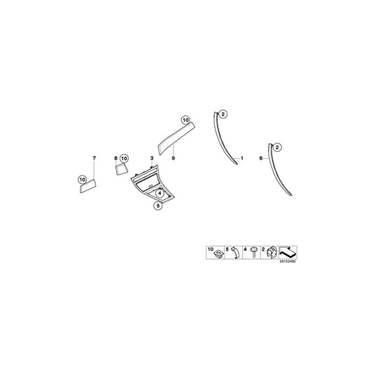 Genuine BMW 51413422582 E83 Inter. Handle,Upper Part Wood Ash,Right (Inc. X3 2.0d, X3 3.0sd & X3 2.5si) | ML Performance UK
