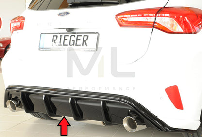Rieger 00088194 Ford DEH Focus 4 Rear Diffuser (Inc. Focus 4 ST) 1 | ML Performance UK Car Parts