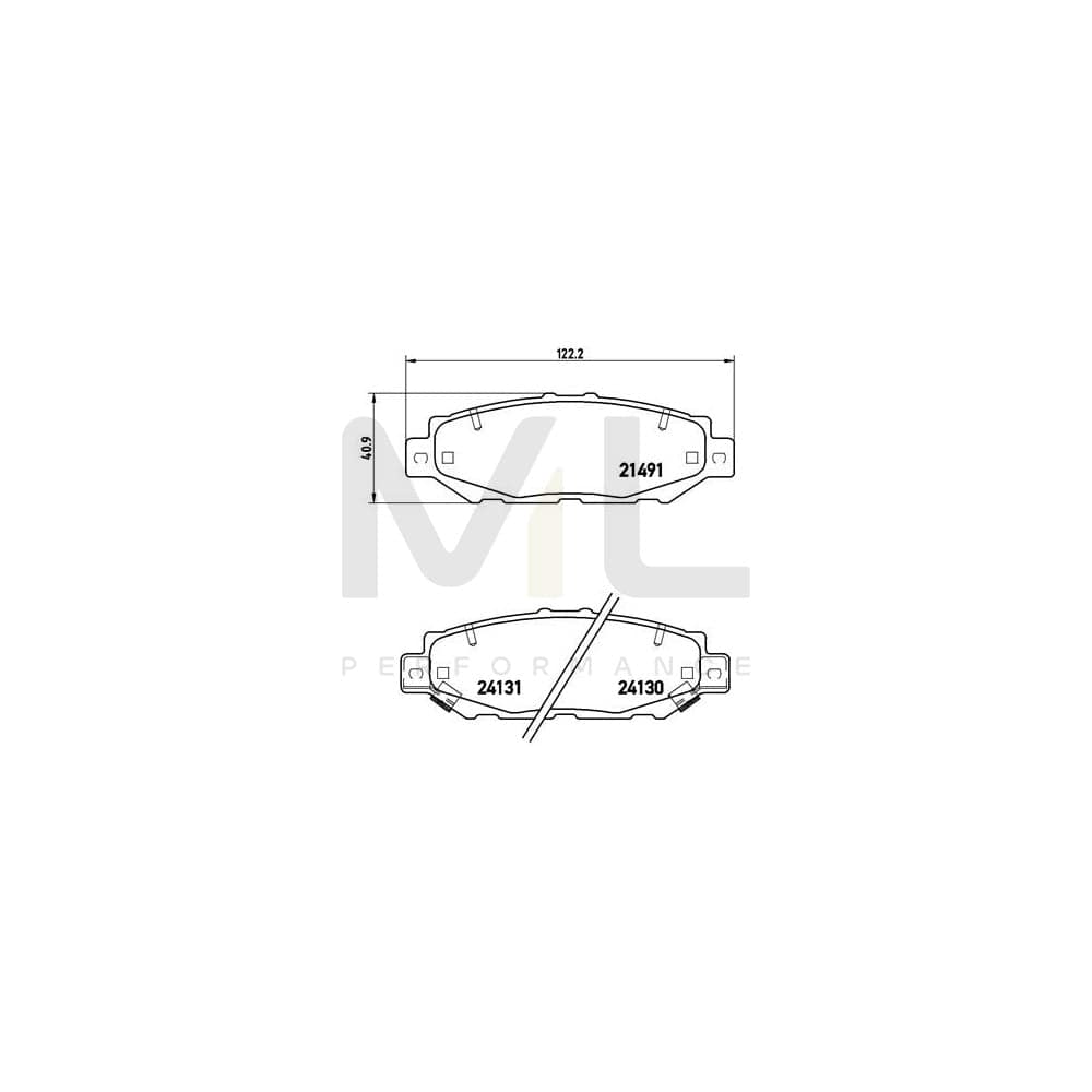 Brembo P 83 038 Brake Pad Set With Acoustic Wear Warning | ML Performance Car Parts