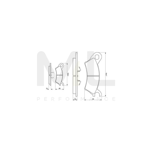 Bosch 0986490370 Brake Pad Set For Mazda 929 BP765 | ML Performance Car Parts