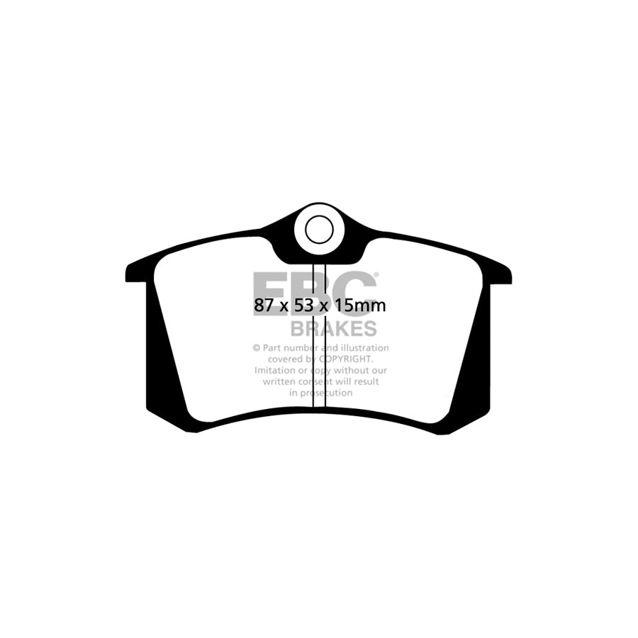 EBC PD03KR237 Citroen Opel Peugeot Vauxhall Yellowstuff Rear Brake Pad & Plain Disc Kit - Girling/TRW Caliper 2 | ML Performance UK Car Parts