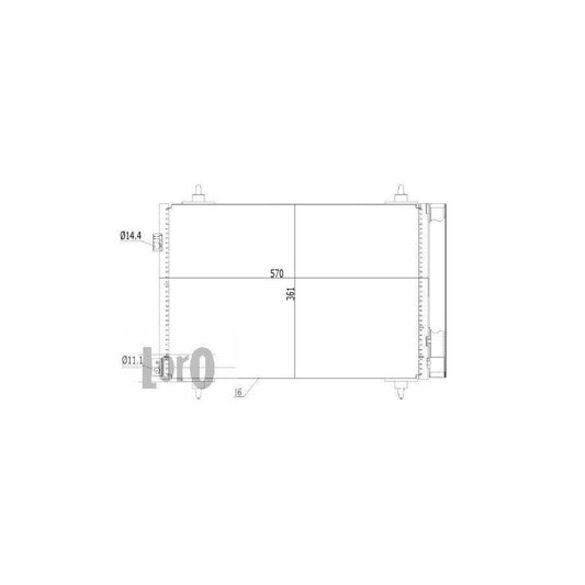 Abakus 0380160002 Air Conditioning Condenser For Peugeot 307 Hatchback (3A/C) | ML Performance UK