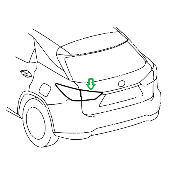 Genuine Lexus 81581-48201 RX Phase 4 O/S Rear Boot Combination Lamp