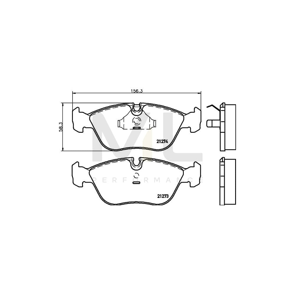 Hella 8DB 355 007-721 Brake Pad Set Prepared For Wear Indicator | ML Performance Car Parts