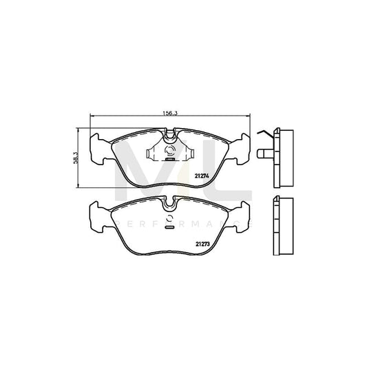 Hella 8DB 355 007-721 Brake Pad Set Prepared For Wear Indicator | ML Performance Car Parts