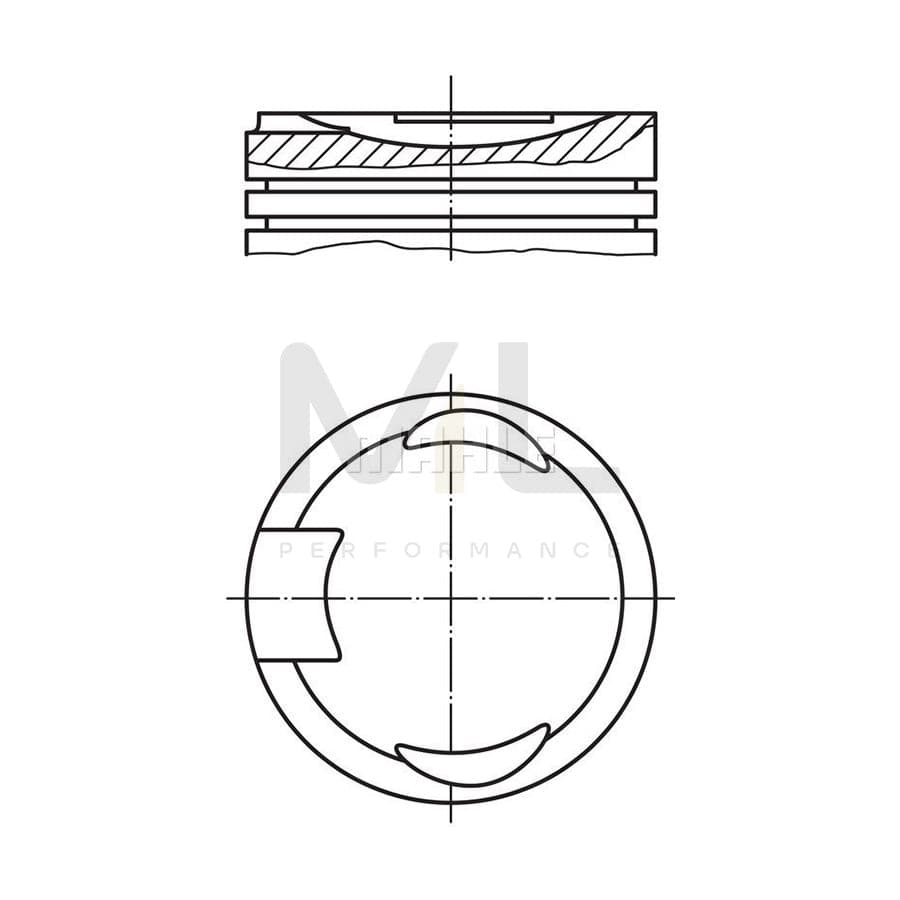 MAHLE ORIGINAL 151 84 00 Piston 140,0 mm, without cooling duct | ML Performance Car Parts