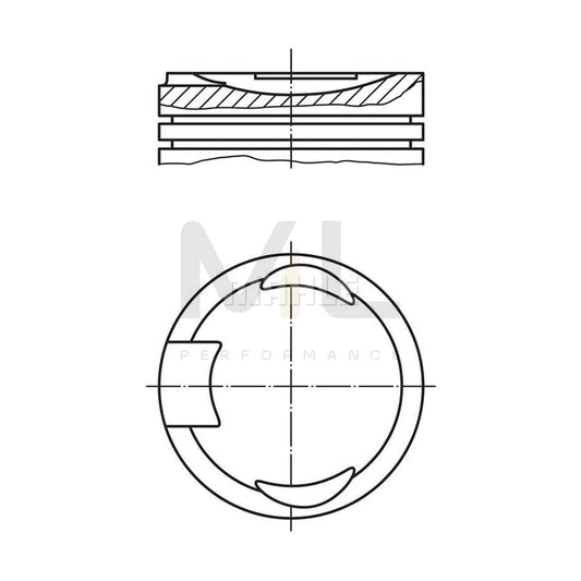 MAHLE ORIGINAL 151 84 00 Piston 140,0 mm, without cooling duct | ML Performance Car Parts
