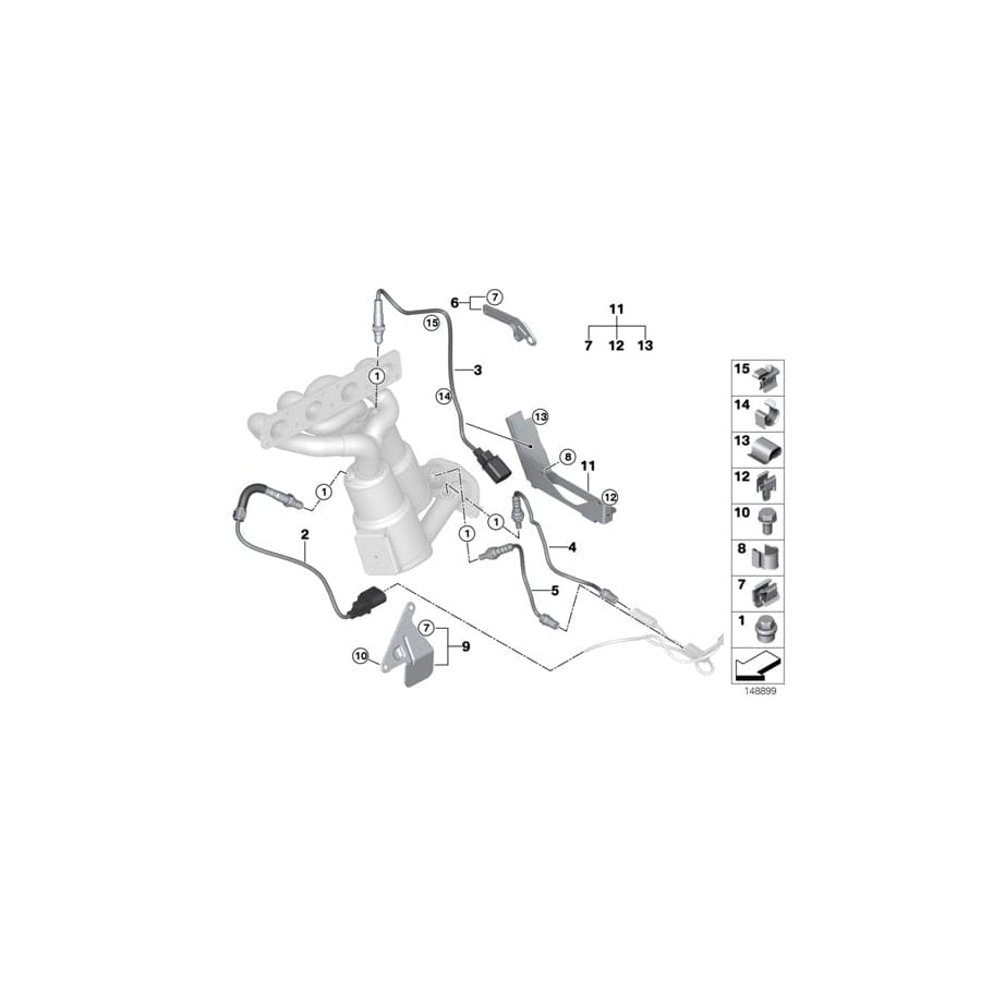 Genuine BMW 11787530296 E90 E87 E91 Bracket F Plug Oxygen Sensor (Inc. 320si, 120i & 320i) | ML Performance UK Car Parts