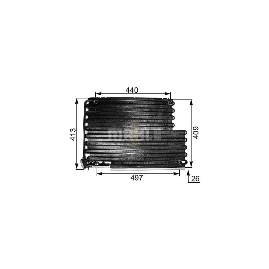 MAHLE ORIGINAL AC 343 000S Air conditioning condenser without dryer | ML Performance Car Parts
