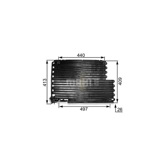 MAHLE ORIGINAL AC 343 000S Air conditioning condenser without dryer | ML Performance Car Parts
