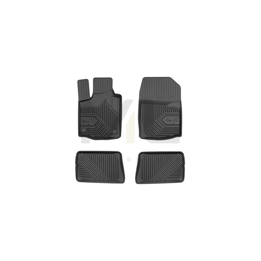 FROGUM Tailored, No.77 77426467 Floor mat set for RENAULT Twingo II Hatchback Elastomer, Front and Rear, Quantity: 4, Black | ML Performance Car Parts