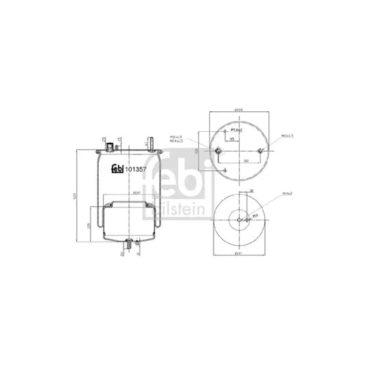 Febi Bilstein 101357 Boot, Air Suspension
