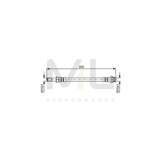 BOSCH 1 987 481 443 Brake Hose 155mm | ML Performance Car Parts