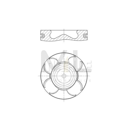 MAHLE ORIGINAL 007 PI 00158 000 Piston 69,6 mm, with piston ring carrier, without cooling duct | ML Performance Car Parts