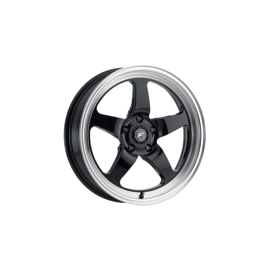 Forgestar F0917C067N21 17x5 D5 Drag Standard 5x114.3 ET-21 BS2.125 Gloss Black Machined Drag Racing Wheel