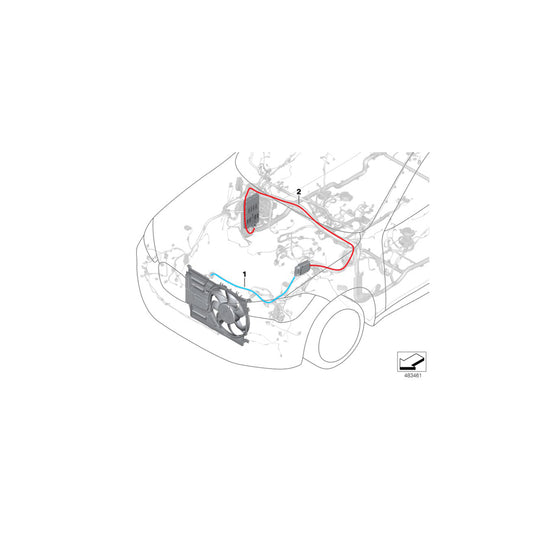 Genuine BMW 61116814280 F48 Rep. Wiring Harness For Electric Fan 850W (Inc. X1 18i, X1 25iX & X1 20iX) | ML Performance UK