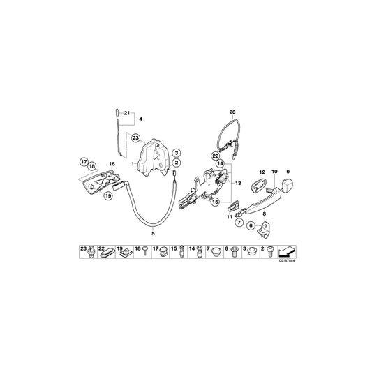 Genuine BMW 51417145075 E87 E87 Door Handle, Inside Left SCHWARZ (Inc. 118d, 120d & 123d) | ML Performance UK