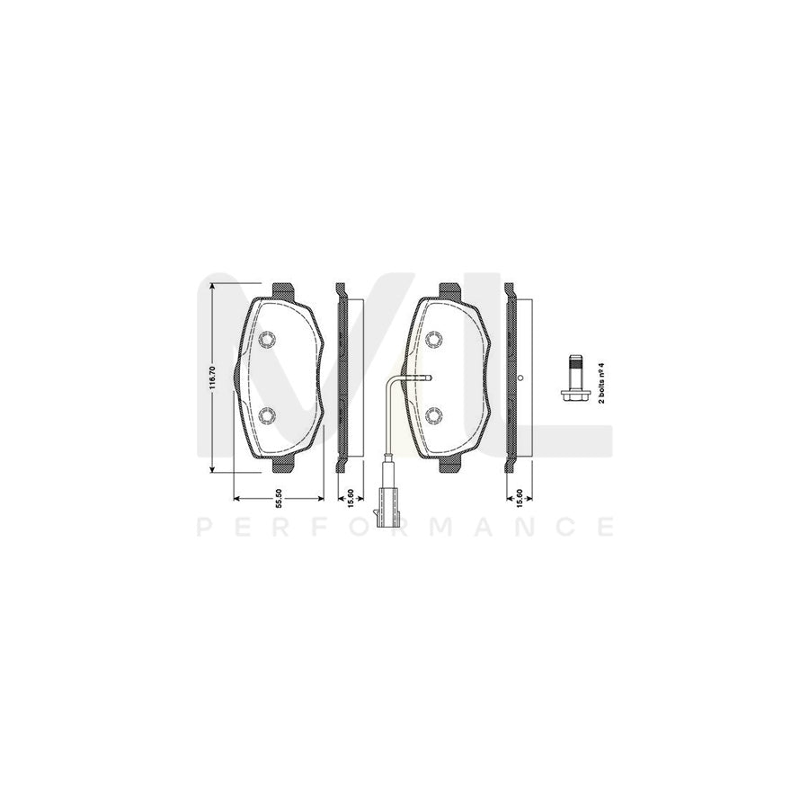 Bosch 0986Tb3129 Brake Pad Set For Lancia Ypsilon Ii (843) Excl. Wear Warning Contact  | ML Performance Car Parts