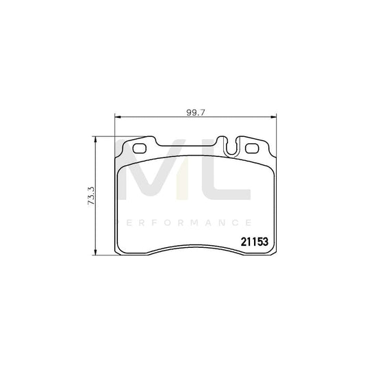 Hella 8DB 355 007-471 Brake Pad Set Prepared For Wear Indicator | ML Performance Car Parts