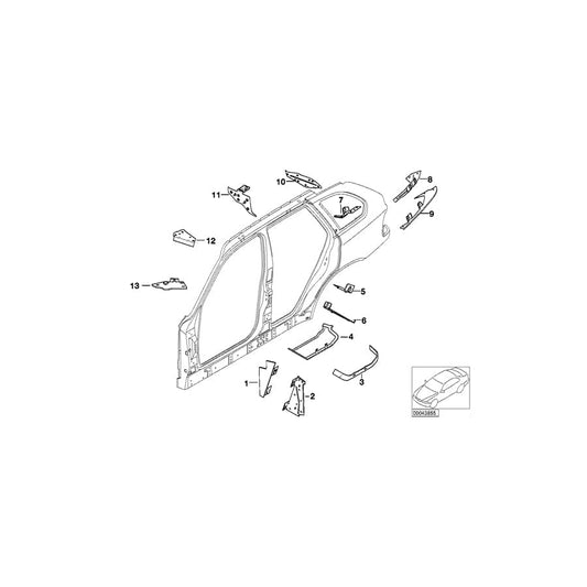 Genuine BMW 41218402784 E53 Molded Part F Column D, Interior Right (Inc. X5 3.0d, X5 4.8is & X5 4.4i) | ML Performance UK Car Parts
