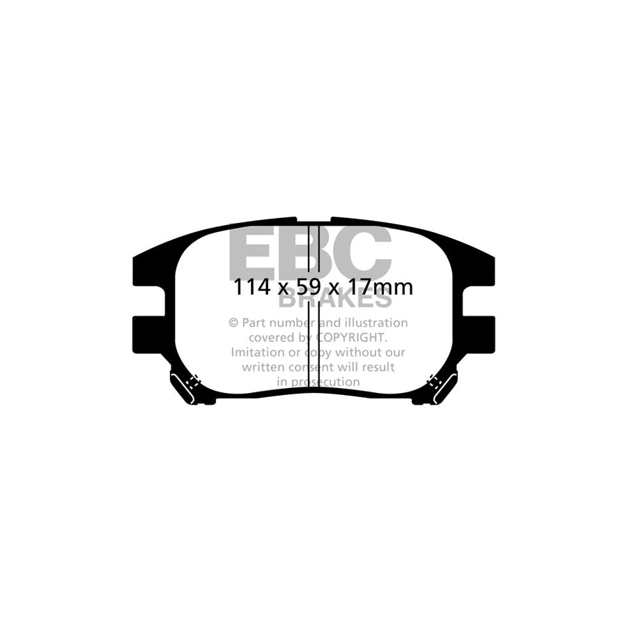 EBC DP61658 Toyota Harrier Greenstuff Front Brake Pads - Akebono Caliper 2 | ML Performance UK Car Parts
