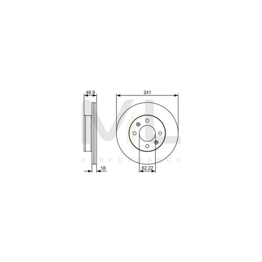 BOSCH 0 986 479 S04 Brake Disc Vented, Oiled | ML Performance Car Parts