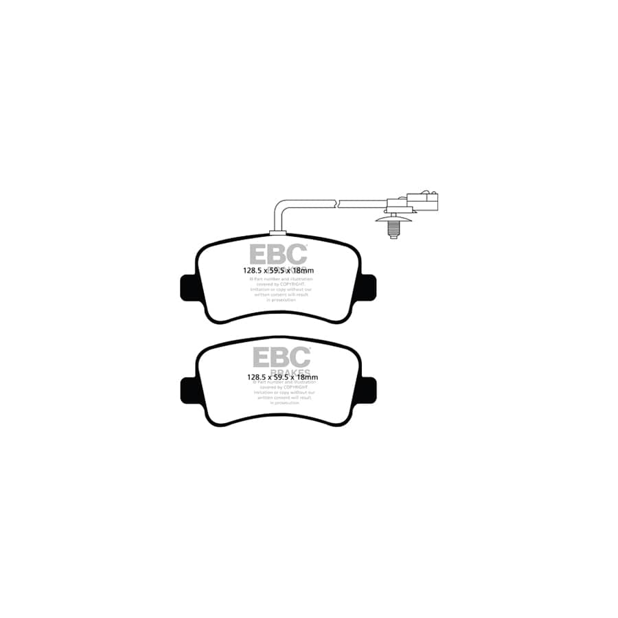 EBC PDKR684 Nissan Opel Renault Vauxhall Ultimax Rear Brake Pad & Plain Disc Kit 2 | ML Performance UK Car Parts