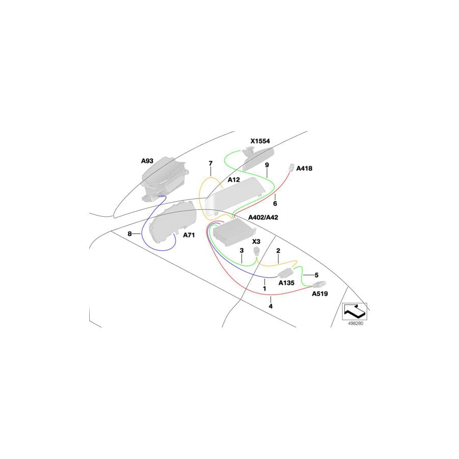 Genuine BMW 61118719642 G20 G21 Connecting Line Cluster / Hud L= 740MM (Inc. 320dX, 320d & 330e) | ML Performance UK Car Parts
