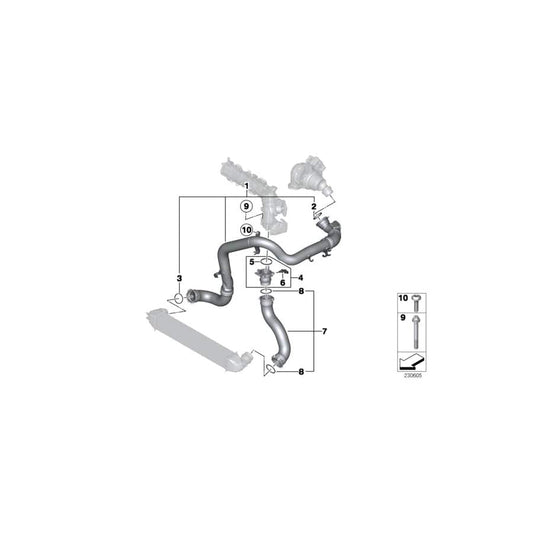 Genuine BMW 11618506718 R56 Charge Air Line (Inc. Cooper D 1.6, Cooper SD & One D) | ML Performance UK Car Parts