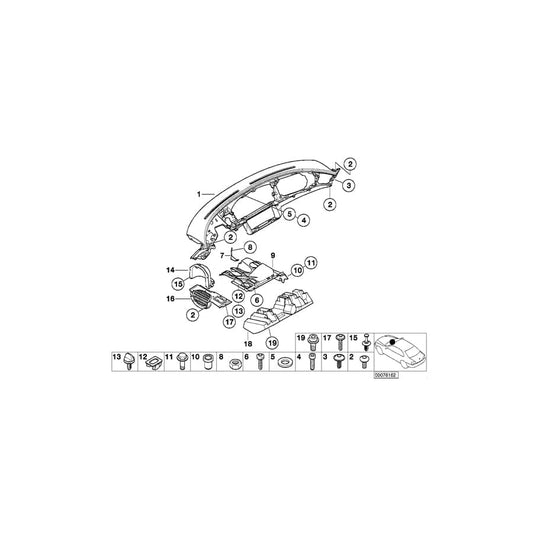 Genuine BMW 51718266907 E52 Foot Controls Trim Panel Bracket (Inc. ALPINA V8 & Z8) | ML Performance UK Car Parts