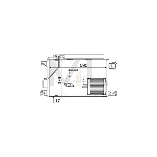 MAHLE ORIGINAL AC 661 000S Air conditioning condenser suitable for MERCEDES-BENZ C-Class with dryer | ML Performance Car Parts