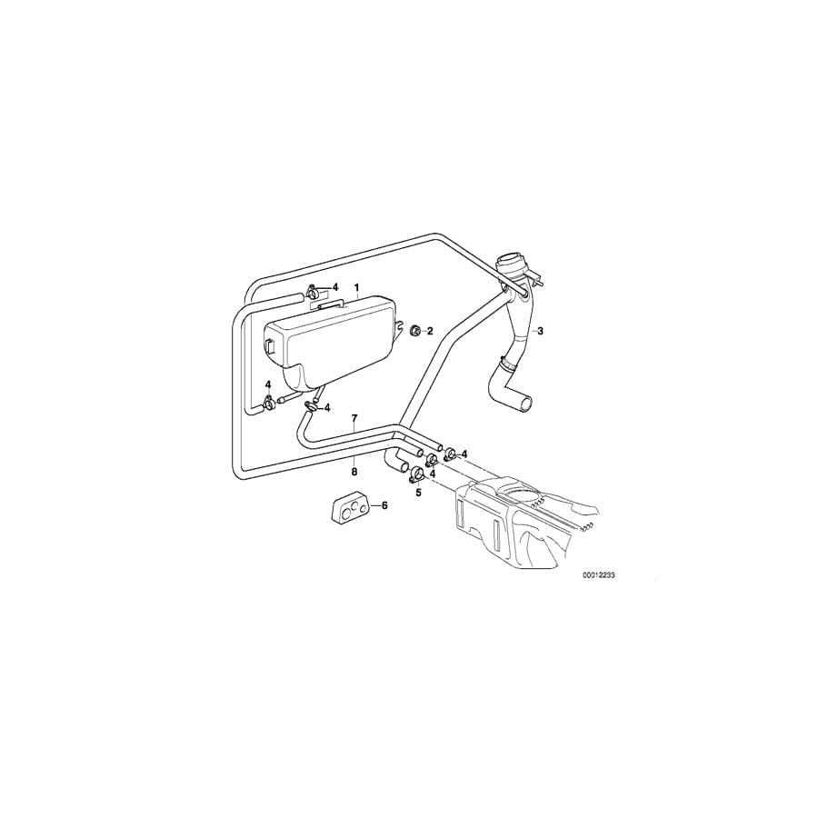 Genuine BMW 16131183988 E36 Vent Pipe D=6MM (Inc. 316i 1.9, 316i 1.6 & 316g) | ML Performance UK Car Parts