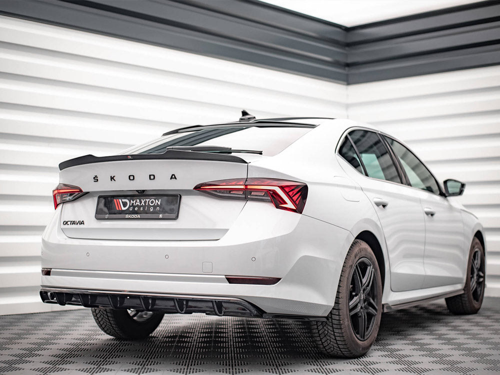 Maxton Design Skoda Octavia MK4 Central Rear Splitter (vertical Bars)