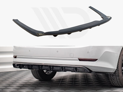 Maxton Design SK-OC-4-RD2T+RD3T Central Rear Splitter (vertical Bars) Skoda Octavia MK4 | ML Performance UK Car Parts