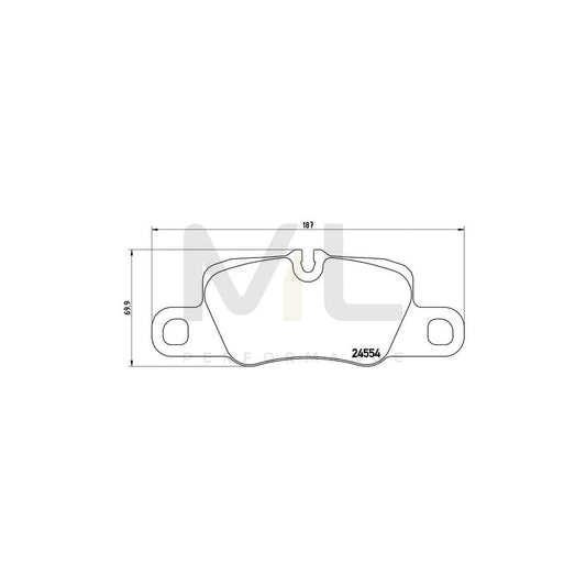 Brembo P 65 023 Brake Pad Set For Porsche 911 Prepared For Wear Indicator | ML Performance Car Parts