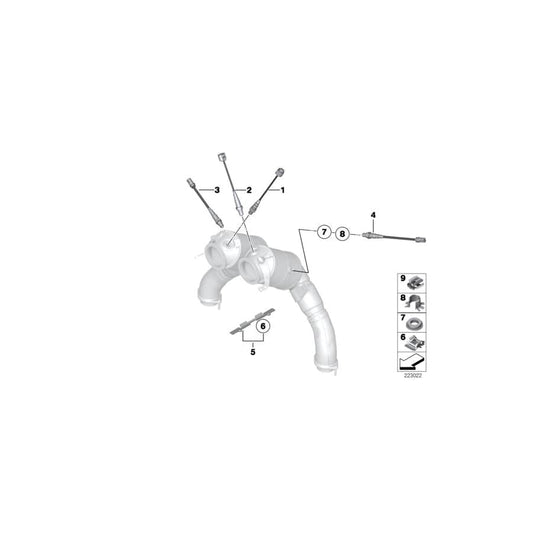 Genuine BMW 11787584379 F04 F12 F07 Lambda-Probe Bracket (Inc. Hybrid X6, 550i & 750iX) | ML Performance UK Car Parts