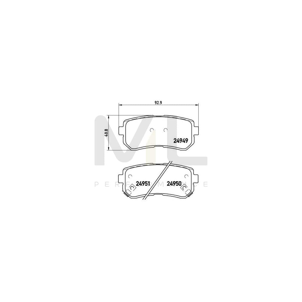 Brembo P 30 046 Brake Pad Set With Acoustic Wear Warning | ML Performance Car Parts