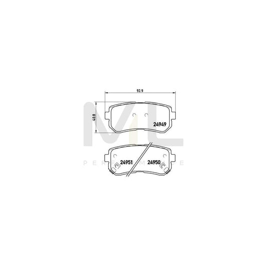 Brembo P 30 046 Brake Pad Set With Acoustic Wear Warning | ML Performance Car Parts
