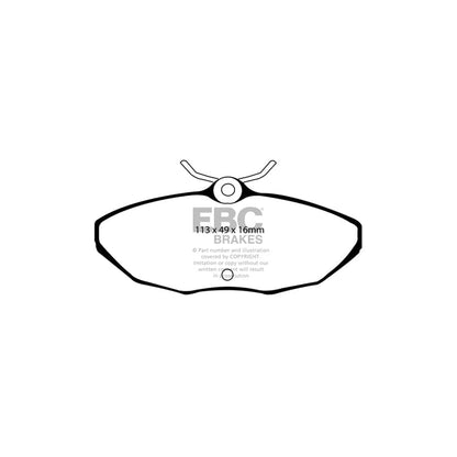 EBC PD08KR206 Jaguar Yellowstuff Rear Brake Pad & USR Disc Kit - Girling/TRW Caliper (Inc. S-Type, XJ6, XJ8) 2 | ML Performance UK Car Parts