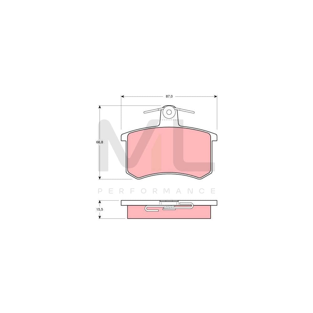 TRW Gdb829 Brake Pad Set Not Prepared For Wear Indicator | ML Performance Car Parts