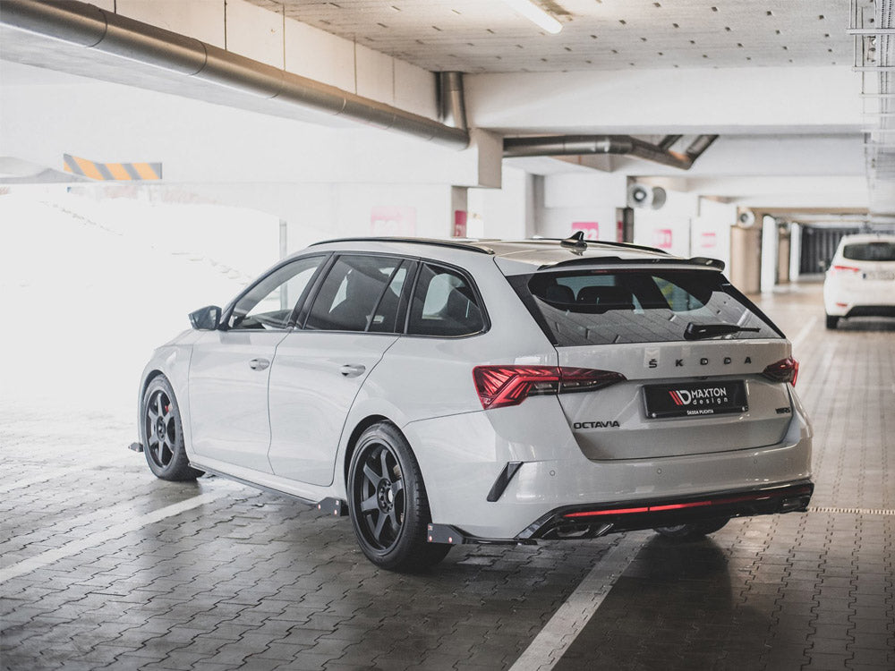 Maxton Design Skoda Octavia Rs MK4 Rear Side Splitters V.2 + Flaps